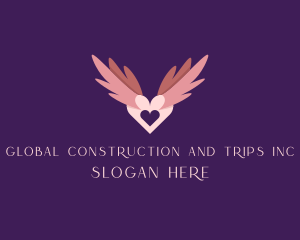 Gay - Romantic Heart Wings logo design