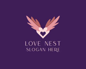 Romantic - Romantic Heart Wings logo design