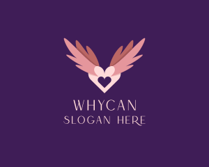 Romantic - Romantic Heart Wings logo design