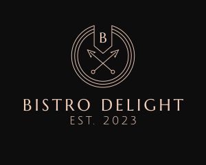 Hipster Arrow Pub Bistro logo design