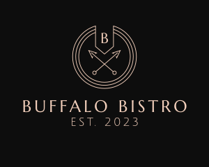 Hipster Arrow Pub Bistro logo design