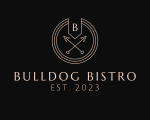 Hipster Arrow Pub Bistro logo design