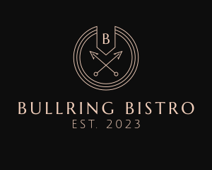 Hipster Arrow Pub Bistro logo design