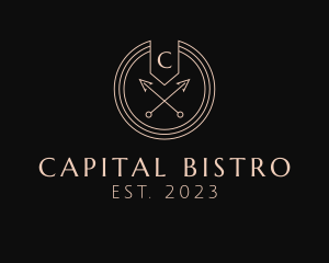 Hipster Arrow Pub Bistro logo design