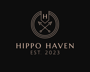 Hipster Arrow Pub Bistro logo design