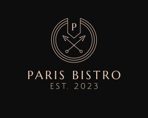 Hipster Arrow Pub Bistro logo design