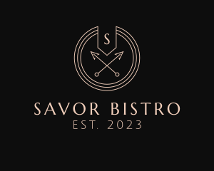 Hipster Arrow Pub Bistro logo design