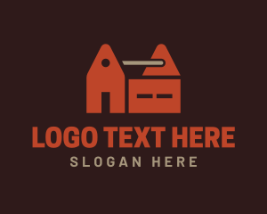 Triangle Ruler - Tool Box Construction House logo design