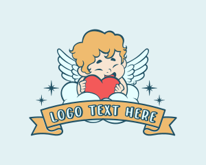 Cherub - Love Cherub Angel logo design