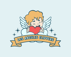 Love Cherub Angel logo design