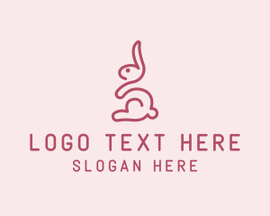 Stuffed Toy - Bunny Rabbit Pet logo design