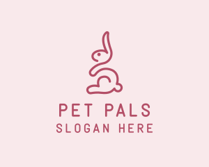 Bunny Rabbit Pet logo design