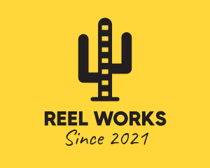 Retro Cactus Reel  logo design