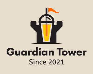 Juice Castle Tower  logo design