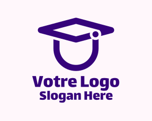 Minimalist Graduation Cap Logo