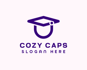 Minimalist Graduation Cap logo design