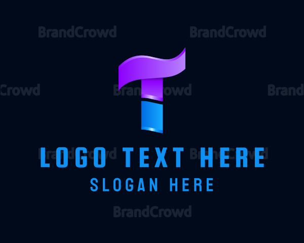 Modern Business Letter T Logo