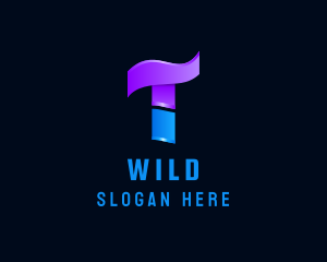 Stream - Modern Business Letter T logo design