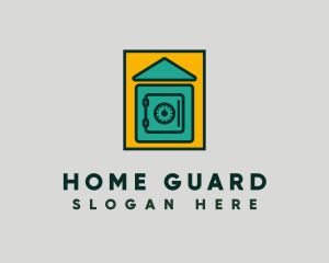 House Lock Vault logo design