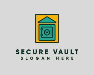 Encrypted - House Lock Vault logo design