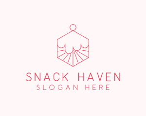 Hexagon Cupcake Dessert logo design