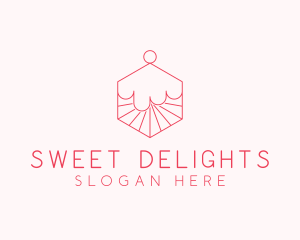 Hexagon Cupcake Dessert logo design