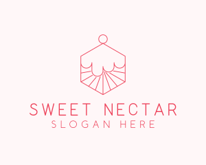 Hexagon Cupcake Dessert logo design