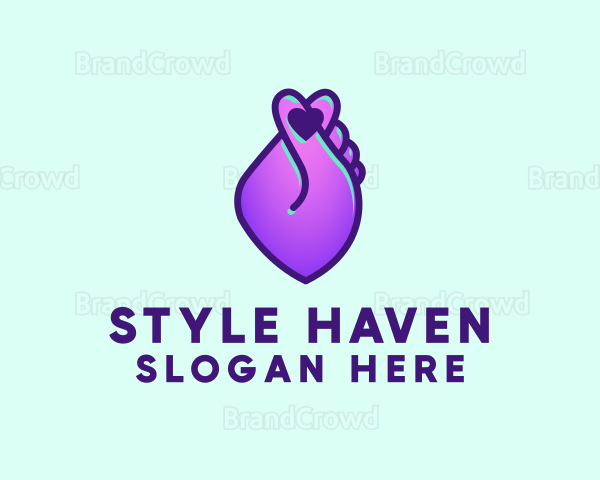 Hand Heart Emoji Logo