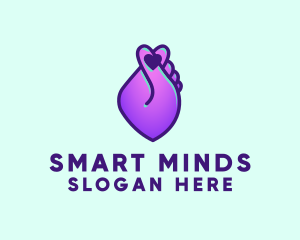 Social Welfare - Hand Heart Emoji logo design