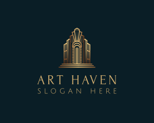 Architecture Art Deco Building logo design