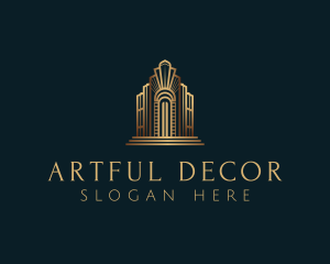 Architecture Art Deco Building logo design