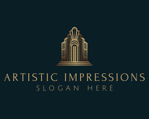 Architecture Art Deco Building logo design