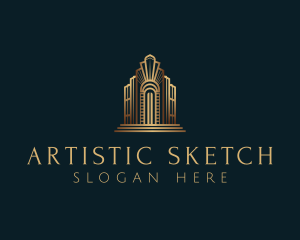 Architecture Art Deco Building logo design