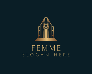 Architecture Art Deco Building logo design