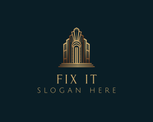 Architecture Art Deco Building logo design