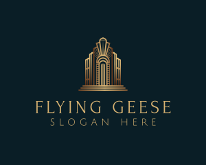 Architecture Art Deco Building logo design