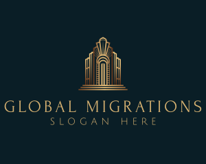 Architecture Art Deco Building logo design