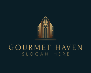 Architecture Art Deco Building logo design