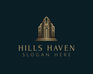 Architecture Art Deco Building logo design