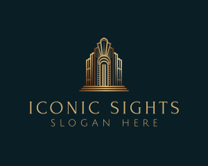 Architecture Art Deco Building logo design