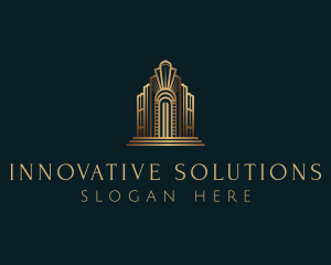 Architecture Art Deco Building logo design