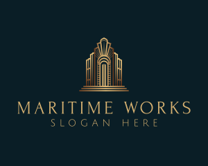 Architecture Art Deco Building logo design