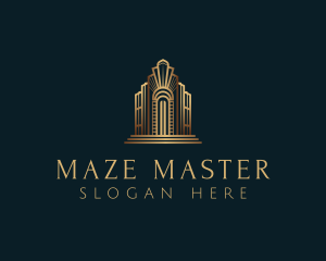 Architecture Art Deco Building logo design