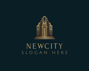 Architecture Art Deco Building logo design