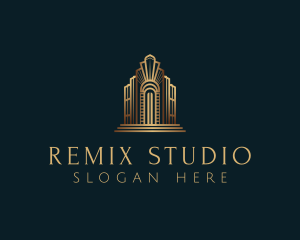 Architecture Art Deco Building logo design