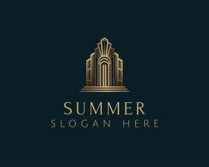 Architecture Art Deco Building logo design