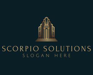 Architecture Art Deco Building logo design