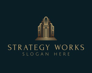 Architecture Art Deco Building logo design