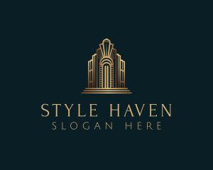 Architecture Art Deco Building logo design