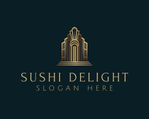 Architecture Art Deco Building logo design